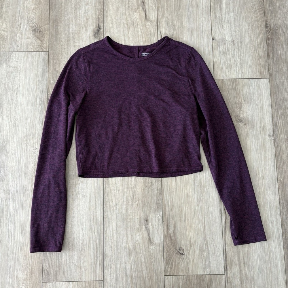 Girlfriend Collective Athletic Long Sleeve Top Size L Purple Athletic Workout
